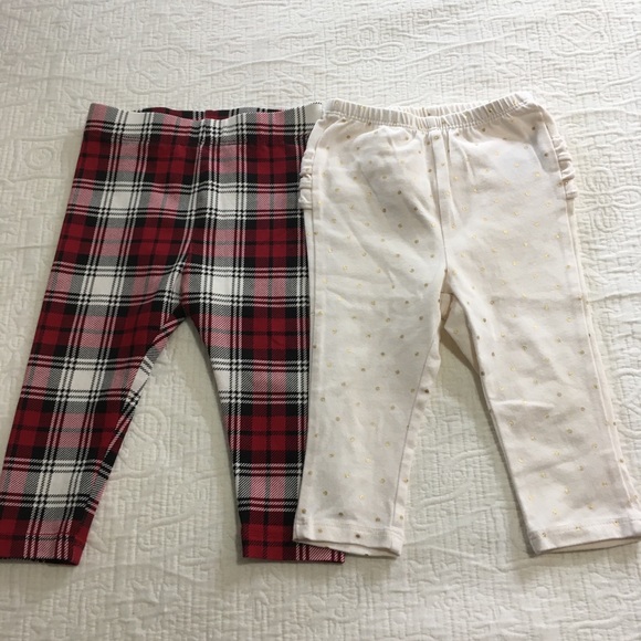 6-12m (6/$20) Plaid & Ruffle Bum Leggings - Picture 2 of 4